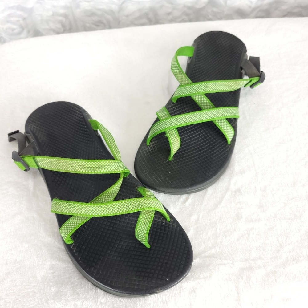 Chaco Women's Size w9 Green Slip On Sandals Adjust - Picture 8 of 10
